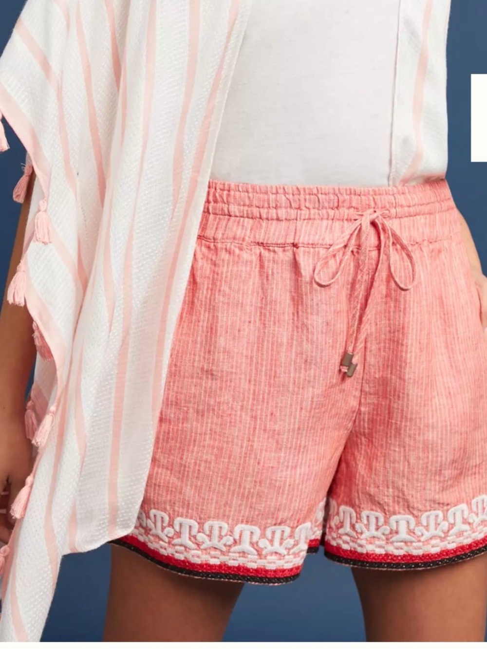 Anthropologie 100% Linen Beachcomber shorts - size large